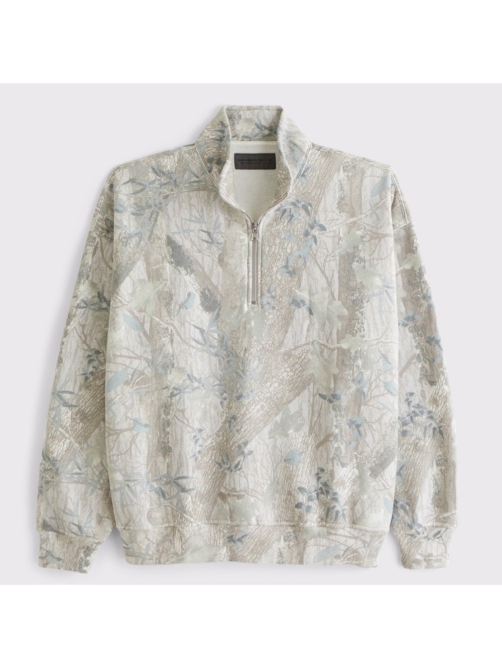 NWT Abercrombie & Fitch Essential Half-Zip Camo Sweatshirt, Size S